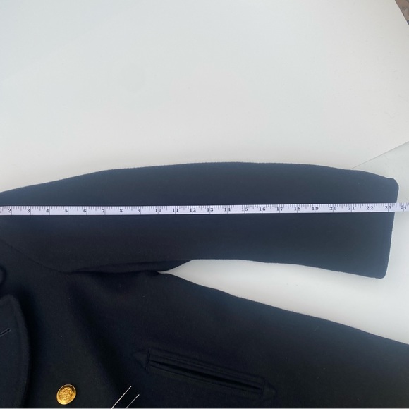 Sterlingwear Boston Double-Breasted Black Wool Navy Peacoat, 40R - Picture 16 of 16